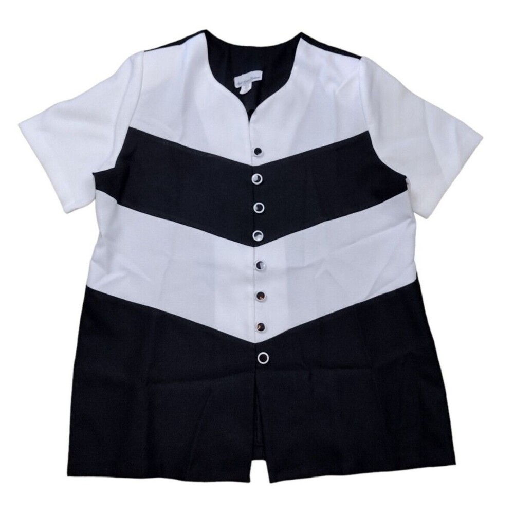 Vintage Style Setter Fashion Blazer Womens A9/LG Black White Block Made in USA